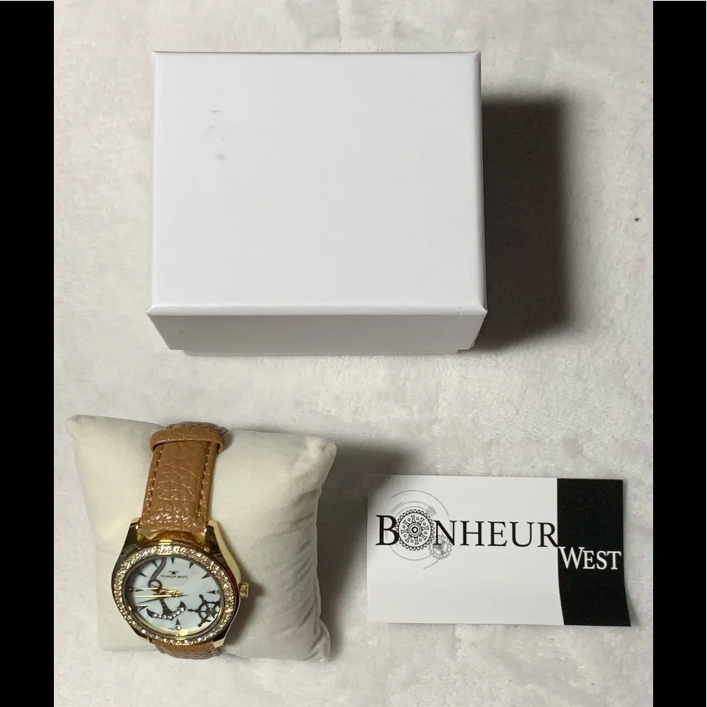 SWAROVSKI Crystal Tan Nautical Watch